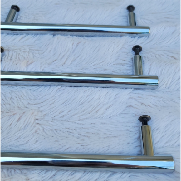 3 NEW contemporary silver metal cabinet bar pulls - Picture 10 of 16